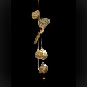 Gold Filigree Petal Drop Necklace – Delicate Botanical Cascading Leaf Statement